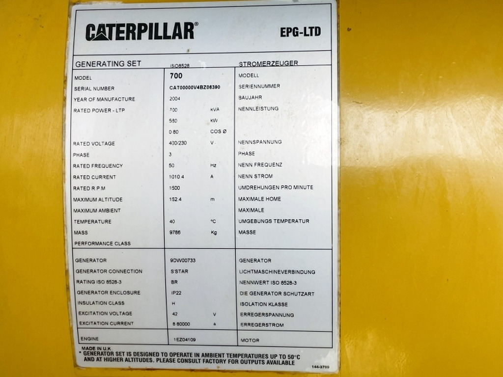 Caterpillar 700 (4059) - Elektrisk generator: bilde 5 Caterpillar 700 (4059) - Elektrisk generator: bilde 5