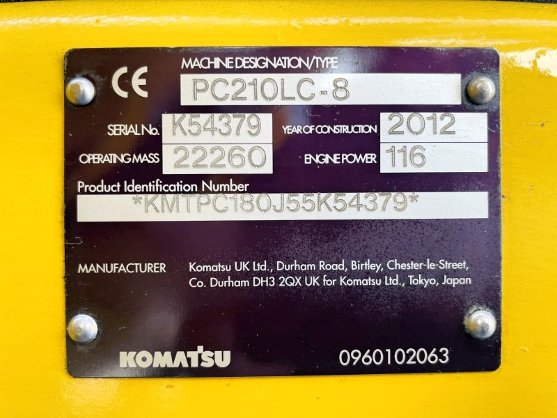 Komatsu PC210 LC-8 (3887) - Beltegraver: bilde 3 Komatsu PC210 LC-8 (3887) - Beltegraver: bilde 3