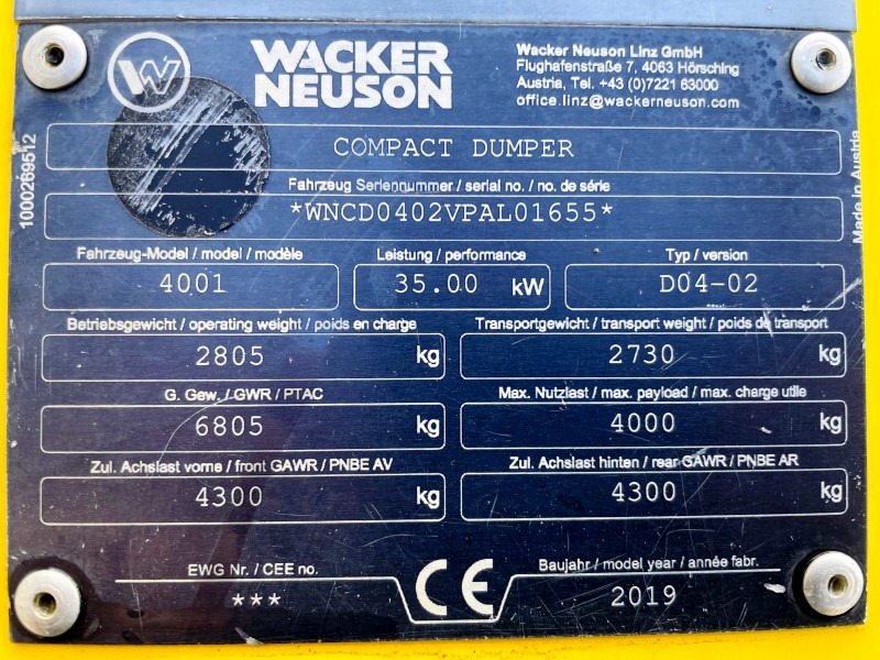 Neuson 4001 (3896) - Kompaktdumper: bilde 3 Neuson 4001 (3896) - Kompaktdumper: bilde 3