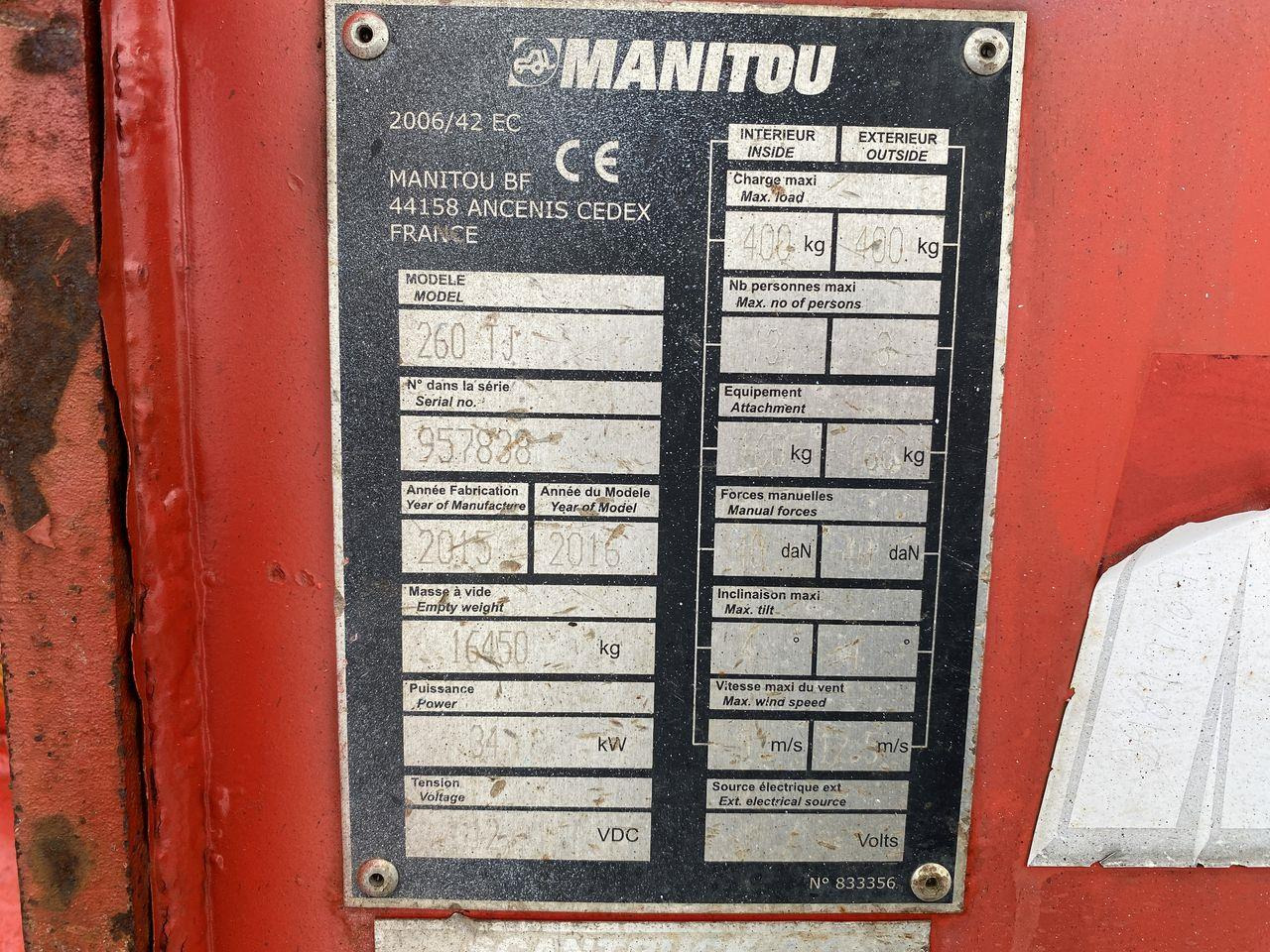Teleskoplift Manitou 260TJ: bilde 10