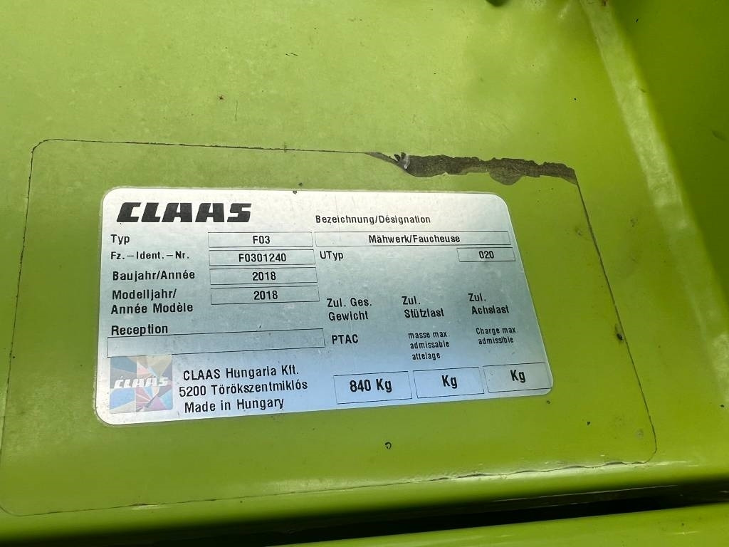 Slåmaskin Claas Corto 310 FN: bilde 7 Slåmaskin Claas Corto 310 FN: bilde 7