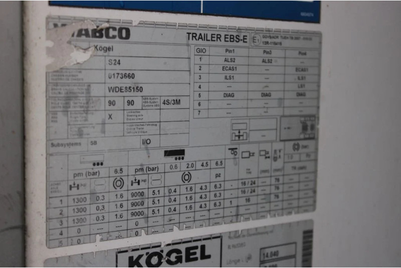 Kjølesemi Kögel CARRIER VECTOR 1950 + 2.67 + ATP: bilde 10 Kjølesemi Kögel CARRIER VECTOR 1950 + 2.67 + ATP: bilde 10