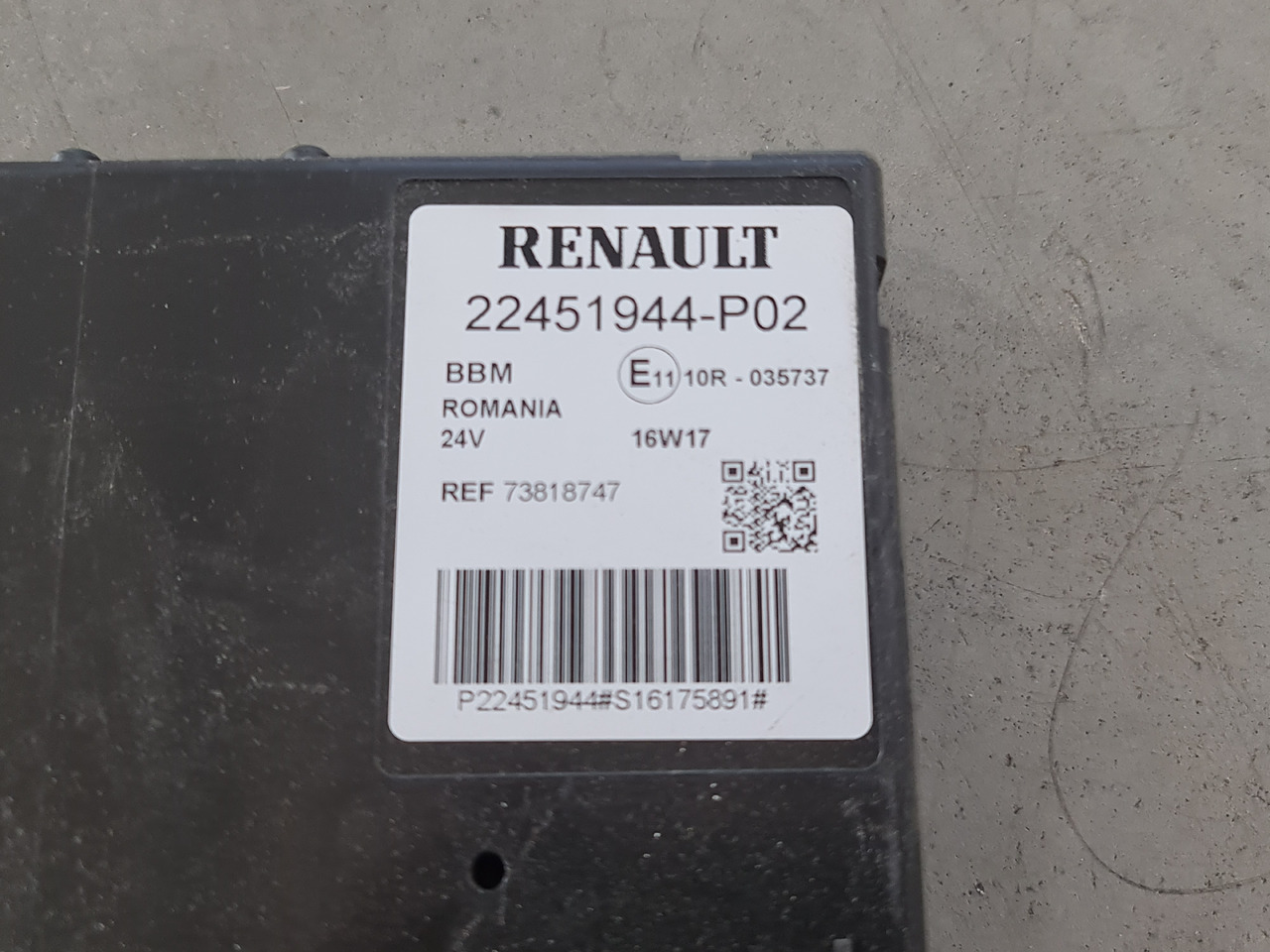 RENAULT RANGE T / BBM CONTROL UNIT / 22451944 P02 - Styreenhet: bilde 4 RENAULT RANGE T / BBM CONTROL UNIT / 22451944 P02 - Styreenhet: bilde 4