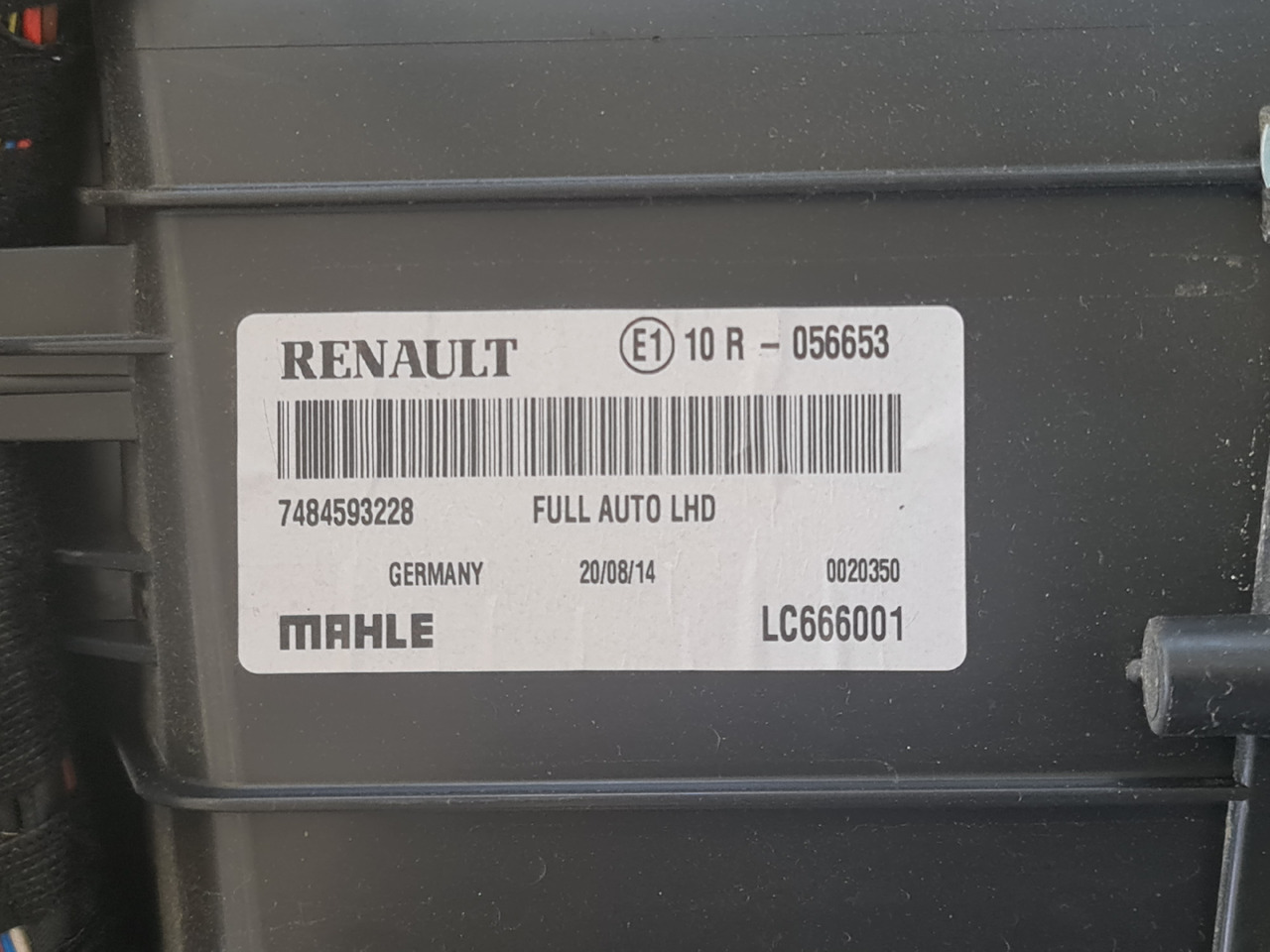 Varme/ Ventilasjon RENAULT RANGE T / COMPLETE CABINE HEATER / 7484593228: bilde 9