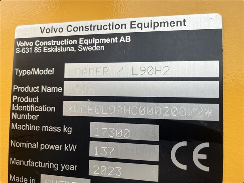Volvo L90H H2 Dansk-Maskine med CDC, BSS, Lock-UP, 650mm - Hjullaster: bilde 2 Volvo L90H H2 Dansk-Maskine med CDC, BSS, Lock-UP, 650mm - Hjullaster: bilde 2