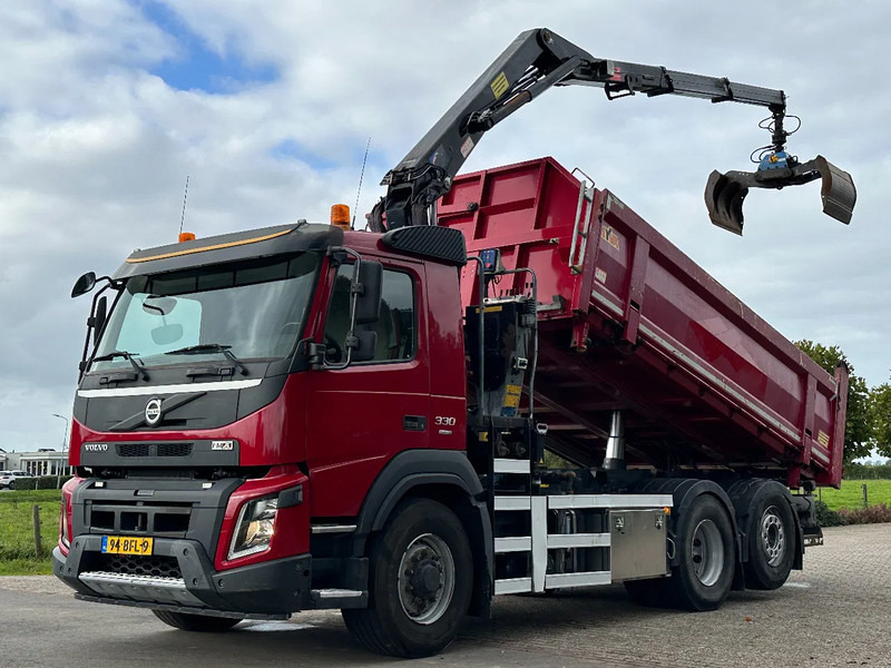 Tippbil, Kranbil Volvo FMX 330 EURO6!!6X4!!VOORAS AANGEDREVEN!!Z-Kraan/KIPPER!!: bilde 6