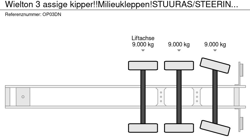Tippsemi Wielton 3 assige kipper!!Milieukleppen!STUURAS/STEERINAXLE!!: bilde 16
