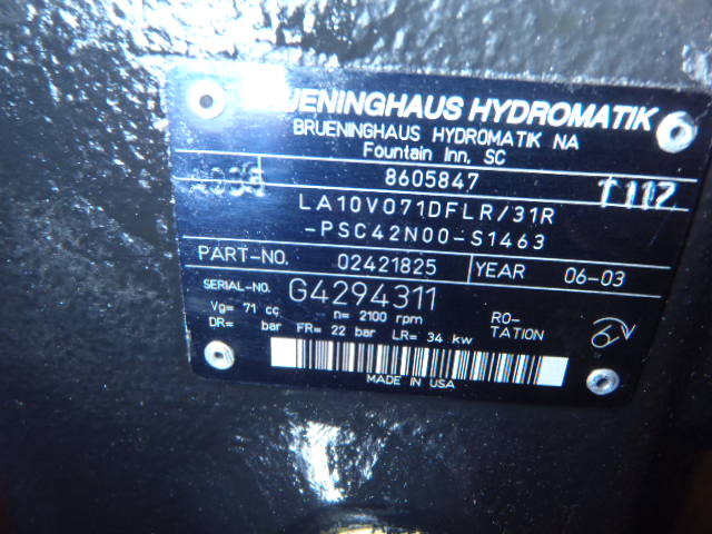 Brueninghaus Hydromatik LA10VO71DFLR/31R-PSC42N00-S1463 - - Hydraulisk pumpe for Bygg og anlegg: bilde 3 Brueninghaus Hydromatik LA10VO71DFLR/31R-PSC42N00-S1463 - - Hydraulisk pumpe for Bygg og anlegg: bilde 3