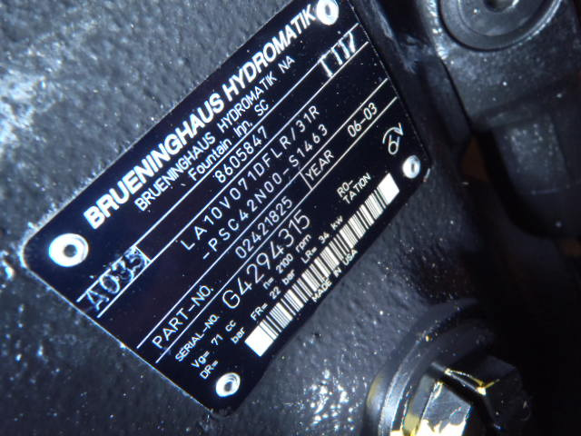 Brueninghaus Hydromatik LA10VO71DFLR/31R-PSC42N00-S1463 - - Hydraulisk pumpe for Bygg og anlegg: bilde 3 Brueninghaus Hydromatik LA10VO71DFLR/31R-PSC42N00-S1463 - - Hydraulisk pumpe for Bygg og anlegg: bilde 3