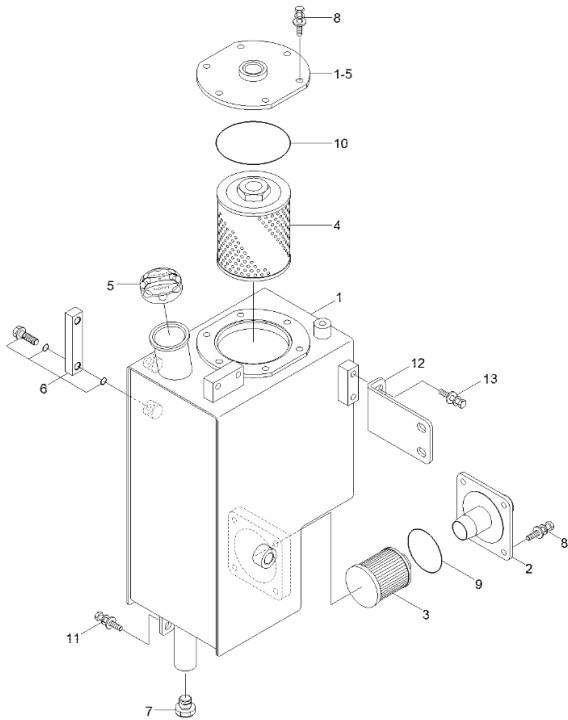 Case 31MJ-01100 - Hydraulisk tank for Bygg og anlegg: bilde 1 Case 31MJ-01100 - Hydraulisk tank for Bygg og anlegg: bilde 1