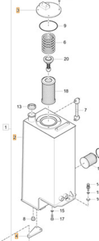 Case 35MK-01511CG - Hydraulisk tank for Bygg og anlegg: bilde 1 Case 35MK-01511CG - Hydraulisk tank for Bygg og anlegg: bilde 1