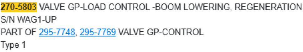 Caterpillar 2705803 - Hydraulisk ventil for Bygg og anlegg: bilde 2 Caterpillar 2705803 - Hydraulisk ventil for Bygg og anlegg: bilde 2