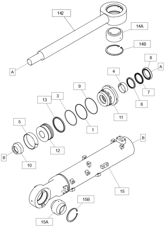 Caterpillar 5558742 - Hydraulisk sylinder for Bygg og anlegg: bilde 4 Caterpillar 5558742 - Hydraulisk sylinder for Bygg og anlegg: bilde 4