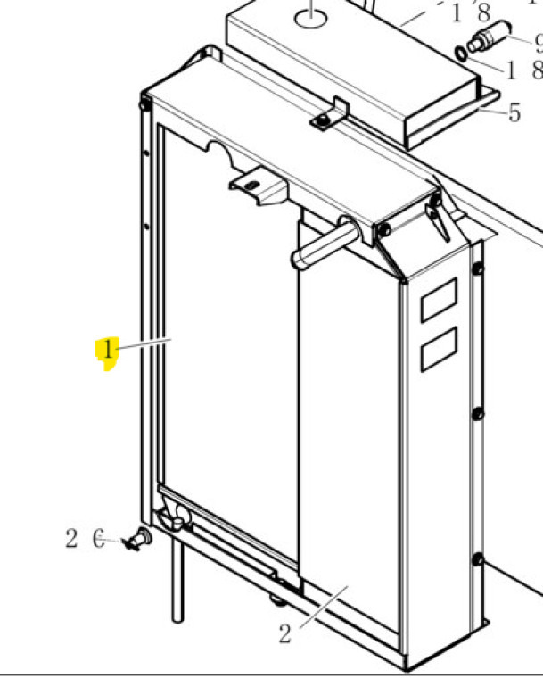 New Holland 87742775 - 72117561 - Radiator for Bygg og anlegg: bilde 1 New Holland 87742775 - 72117561 - Radiator for Bygg og anlegg: bilde 1