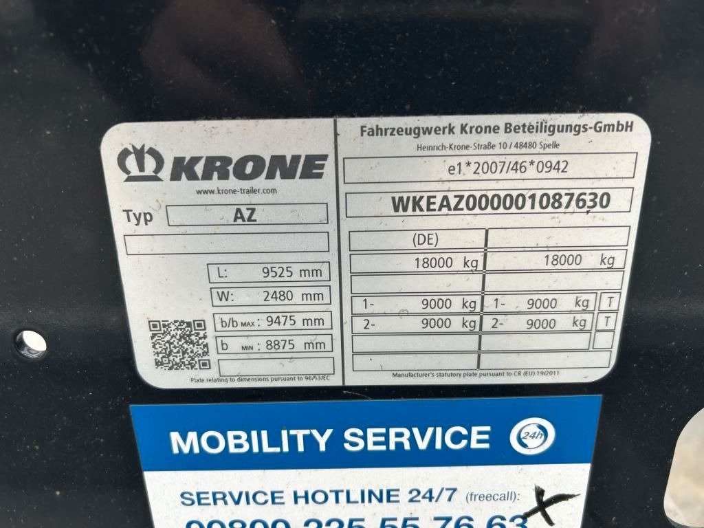 Krone 2 Achswechselfahrgestell, Typ: MAXI AZW 18 eL3B7 - Container-transport/ Vekselflak tilhenger: bilde 4 Krone 2 Achswechselfahrgestell, Typ: MAXI AZW 18 eL3B7 - Container-transport/ Vekselflak tilhenger: bilde 4