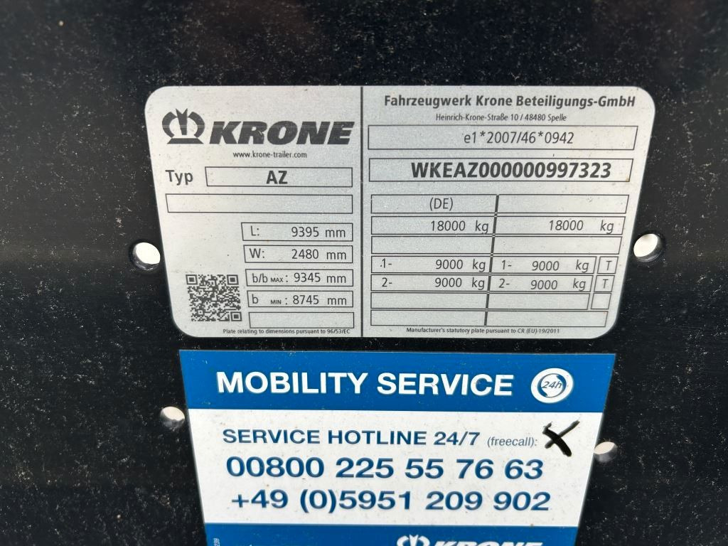 Krone 2 Achswechselfahrgestell, Typ: MAXI AZW 18 eL3B7 - Container-transport/ Vekselflak tilhenger: bilde 4 Krone 2 Achswechselfahrgestell, Typ: MAXI AZW 18 eL3B7 - Container-transport/ Vekselflak tilhenger: bilde 4