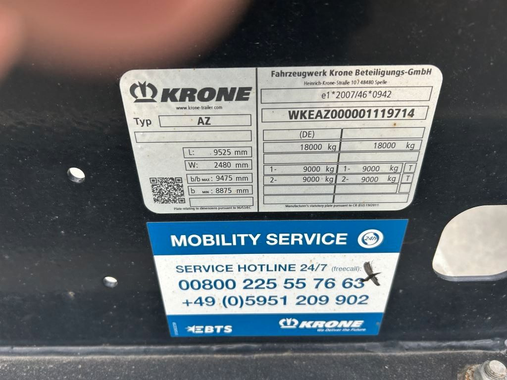 Krone 2 Achswechselfahrgestell, Typ: MAXI AZW 18 eL3B7 - Container-transport/ Vekselflak tilhenger: bilde 4 Krone 2 Achswechselfahrgestell, Typ: MAXI AZW 18 eL3B7 - Container-transport/ Vekselflak tilhenger: bilde 4