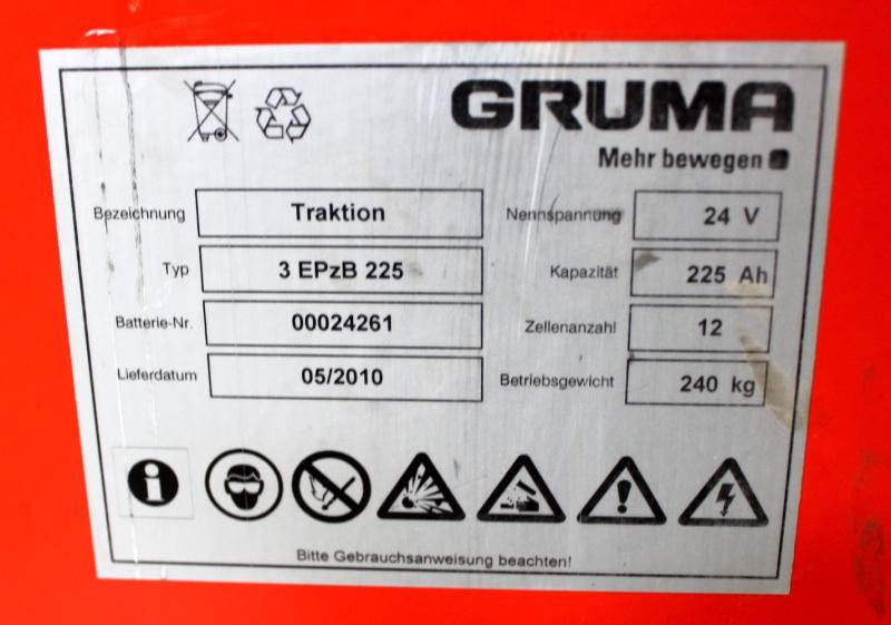 GRUMA 24 Volt 3 PzB 225 Ah - Batteri: bilde 4 GRUMA 24 Volt 3 PzB 225 Ah - Batteri: bilde 4