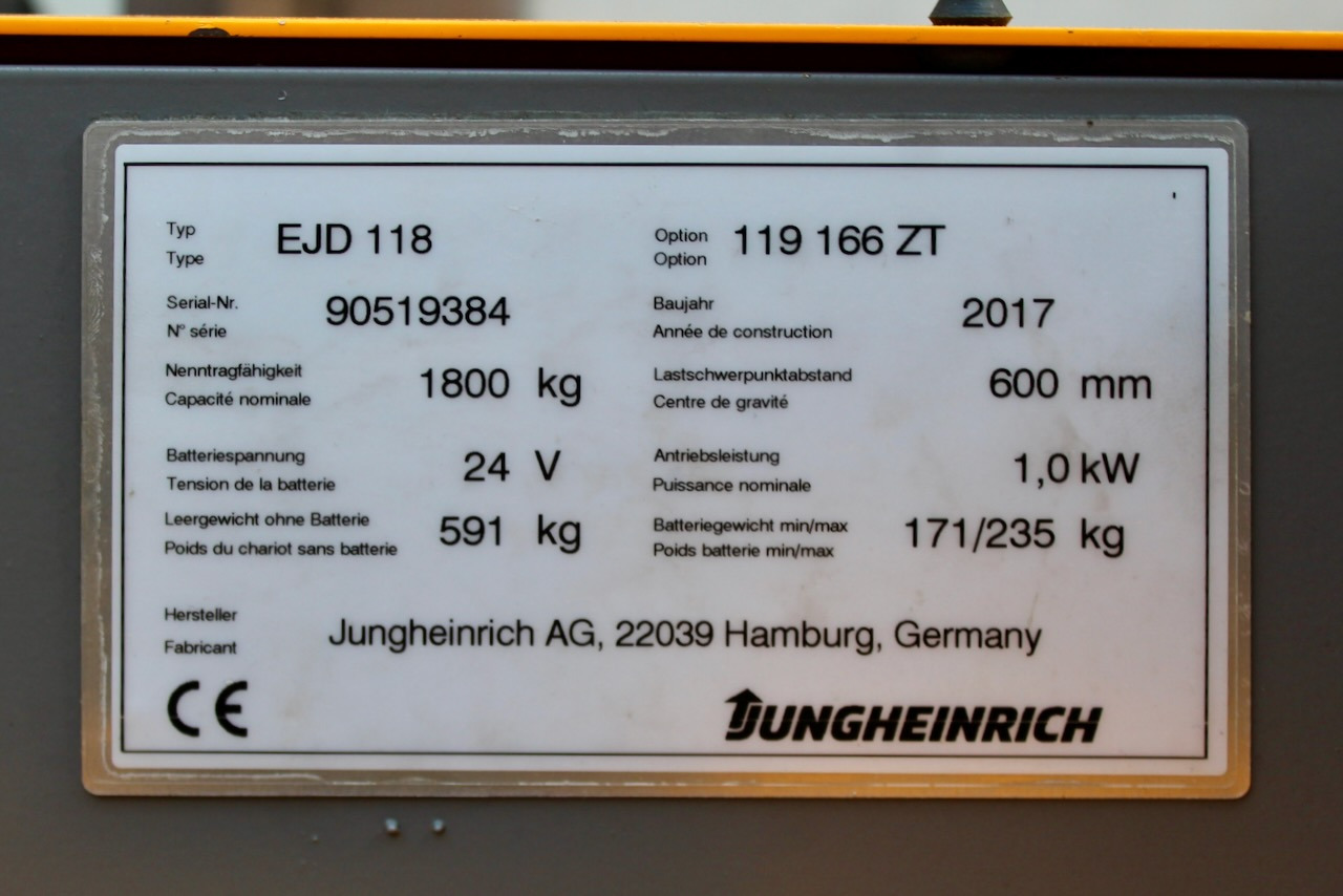 Stabler Jungheinrich EJD 118 166 ZT: bilde 8 Stabler Jungheinrich EJD 118 166 ZT: bilde 8