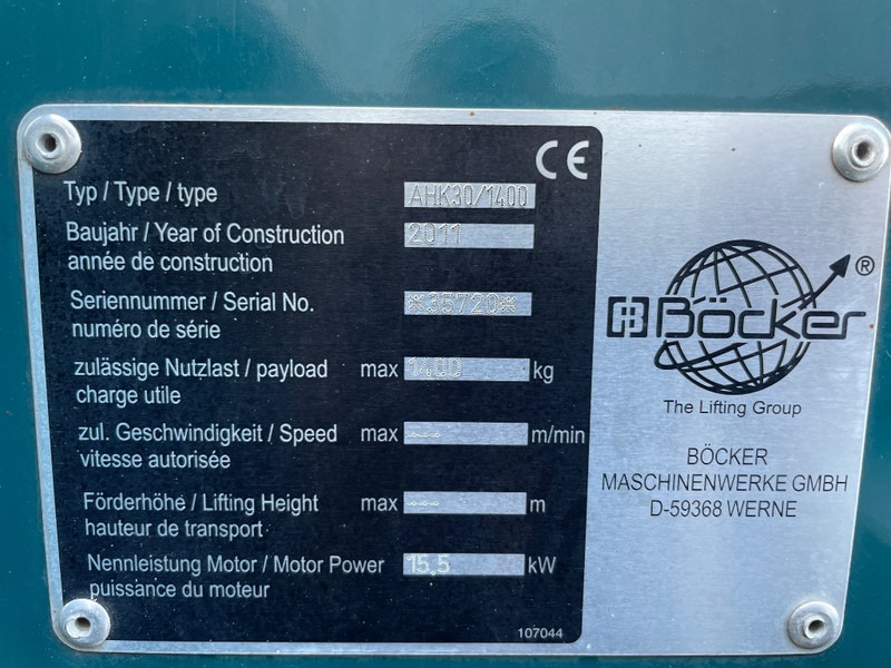 Böcker AHK 30/1400 - Allterrengkran: bilde 3 Böcker AHK 30/1400 - Allterrengkran: bilde 3