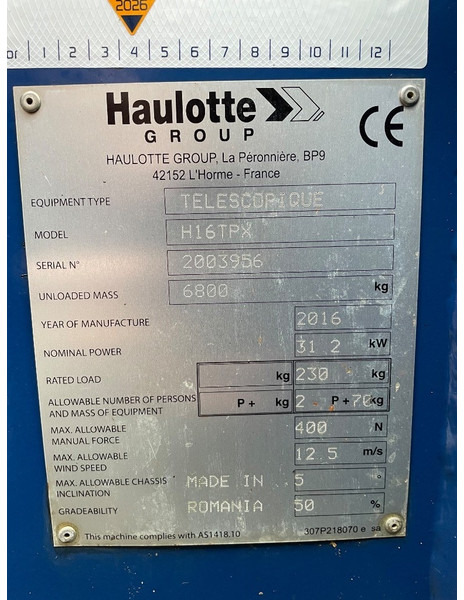 Haulotte H 16 TPX - Teleskoplift: bilde 3 Haulotte H 16 TPX - Teleskoplift: bilde 3