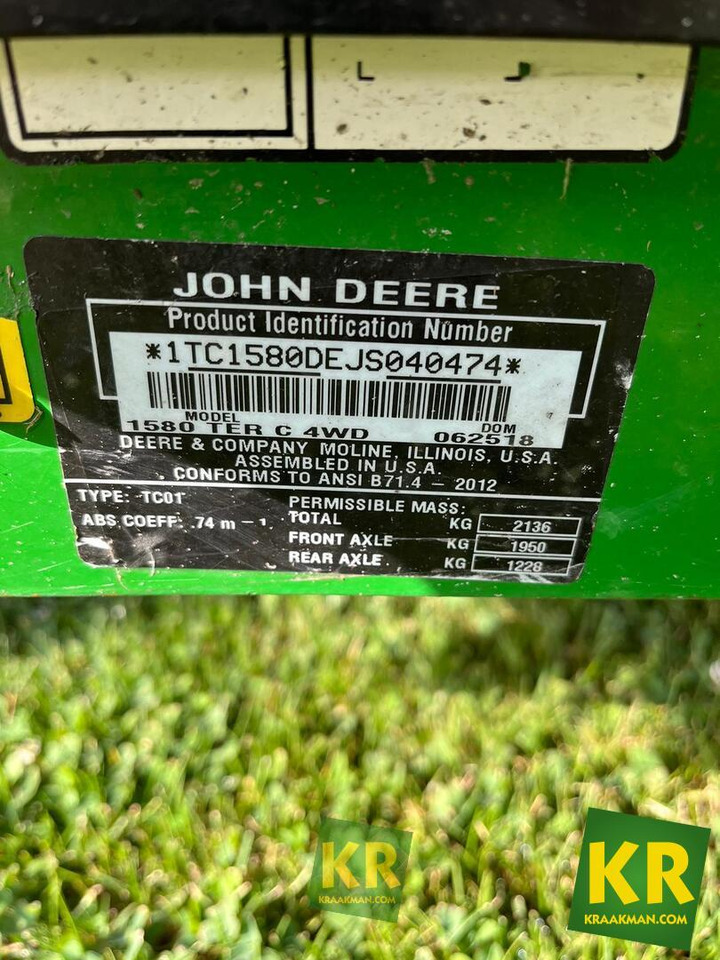 1580 John Deere - Gressklipper: bilde 3 1580 John Deere - Gressklipper: bilde 3