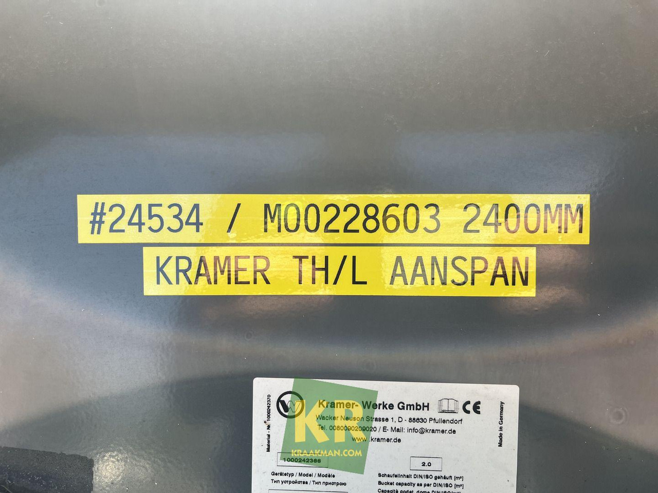 Kramer 2400 HVF GRONDBAK - Lasterskuffe for Bygg og anlegg: bilde 5 Kramer 2400 HVF GRONDBAK - Lasterskuffe for Bygg og anlegg: bilde 5