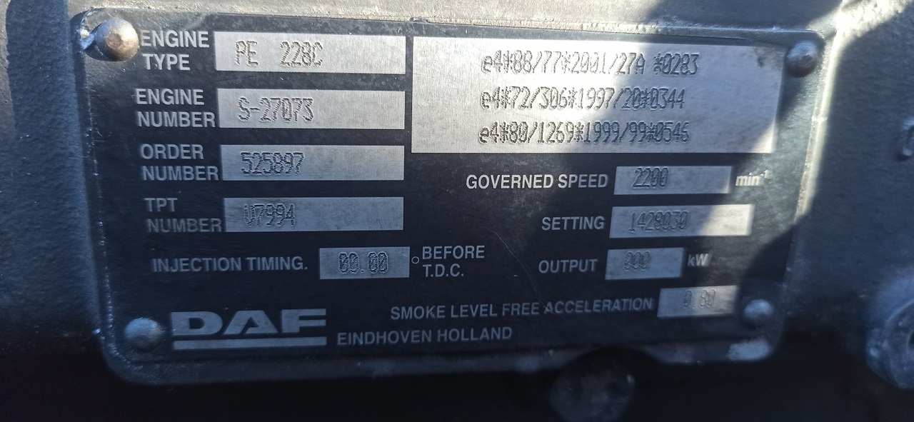 DAF 2 x CF 75 310 PE228 C - Motor og deler for Lastebil: bilde 5 DAF 2 x CF 75 310 PE228 C - Motor og deler for Lastebil: bilde 5