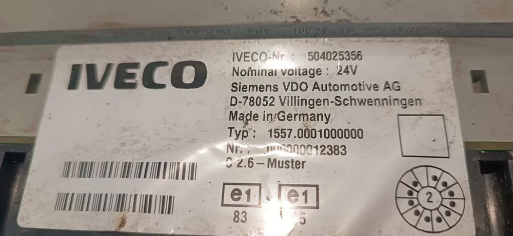 Zegary Licznik IVECO STRALIS 504025356 - Elektrisk system for Lastebil: bilde 2 Zegary Licznik IVECO STRALIS 504025356 - Elektrisk system for Lastebil: bilde 2
