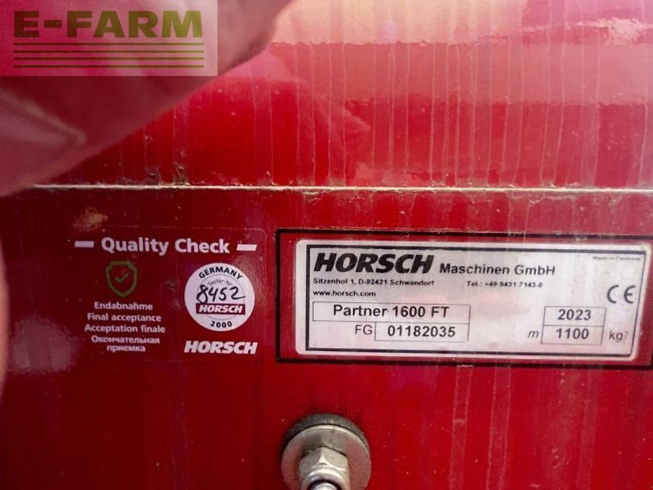 Horsch partner fronttank 1600 - Såmaskin: bilde 5 Horsch partner fronttank 1600 - Såmaskin: bilde 5