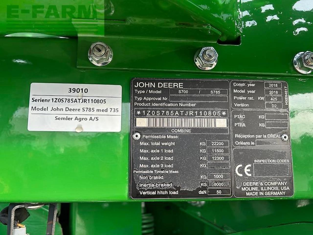 John Deere s785 - Skurtresker: bilde 4 John Deere s785 - Skurtresker: bilde 4