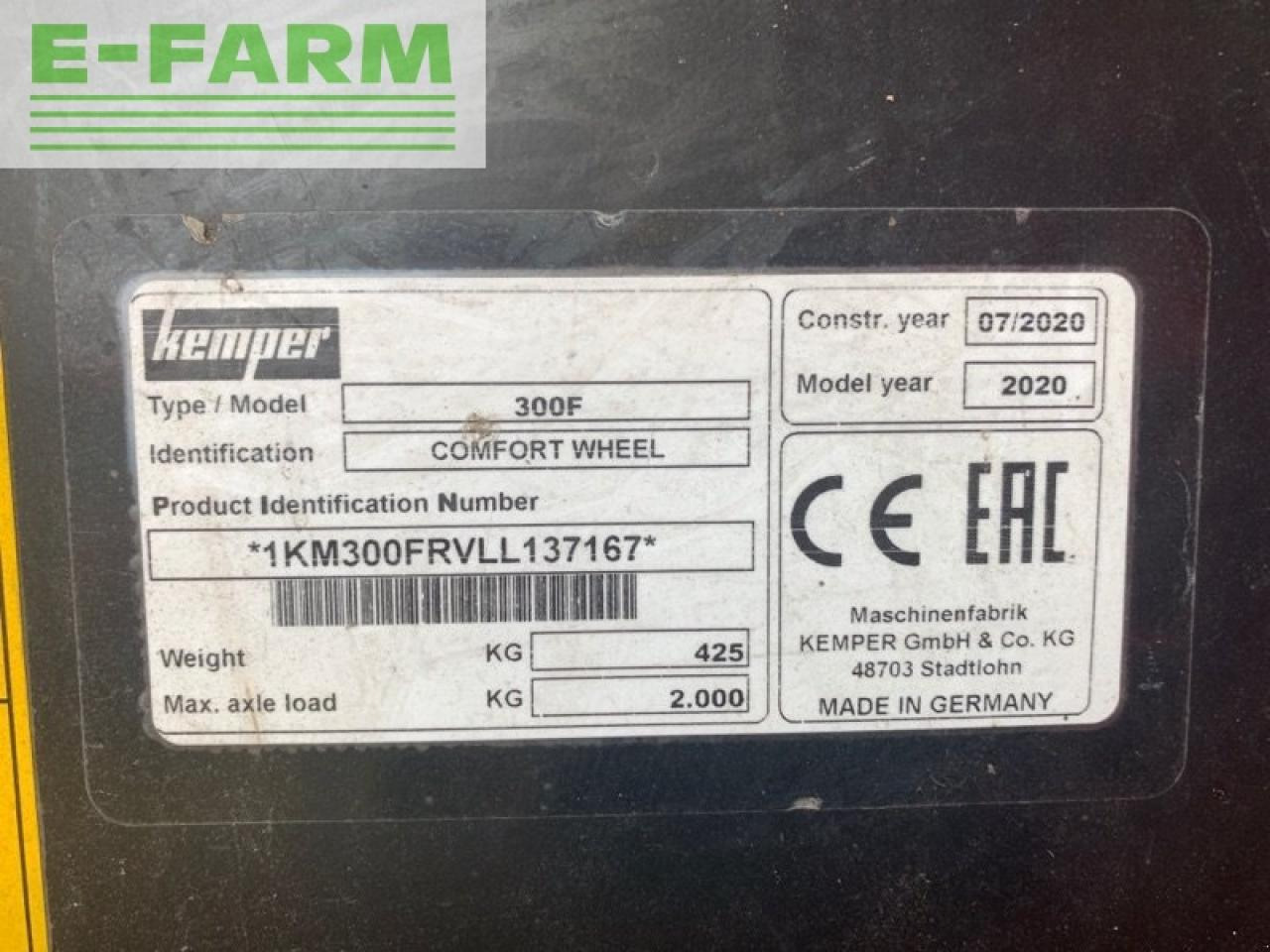 Kemper 390 plus - Tilbehør for forhøster: bilde 4 Kemper 390 plus - Tilbehør for forhøster: bilde 4