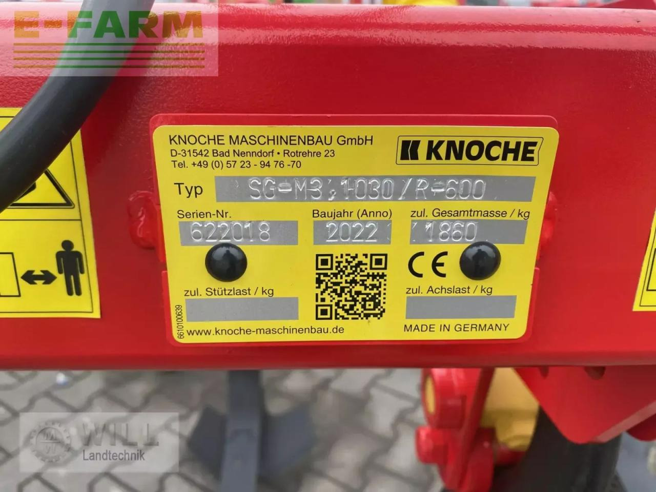Knoche sg-m 3 1030 - Kultivator: bilde 5 Knoche sg-m 3 1030 - Kultivator: bilde 5