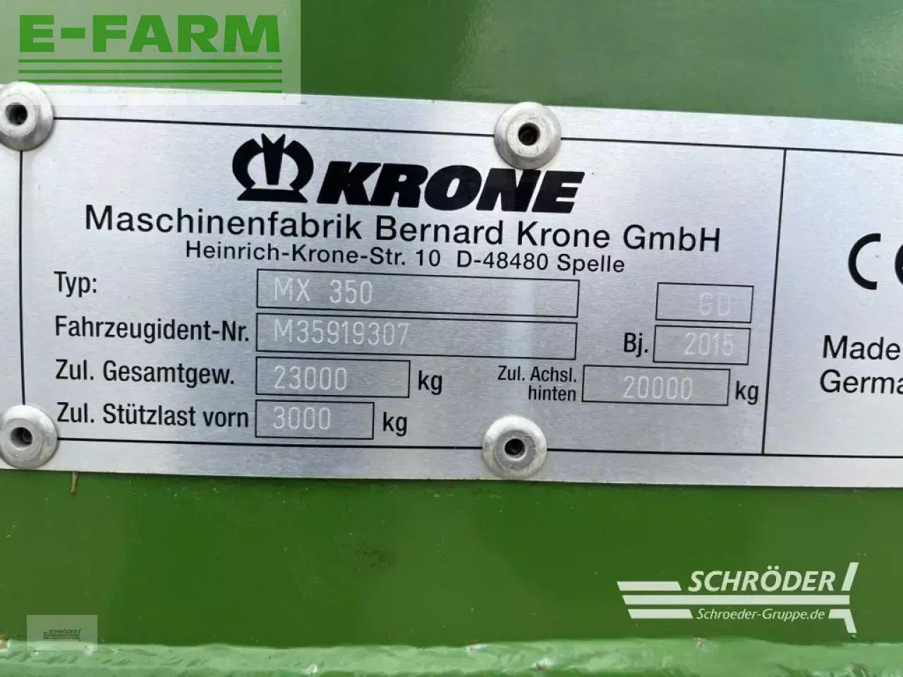 Snittevogn Krone mx 350 gd: bilde 13