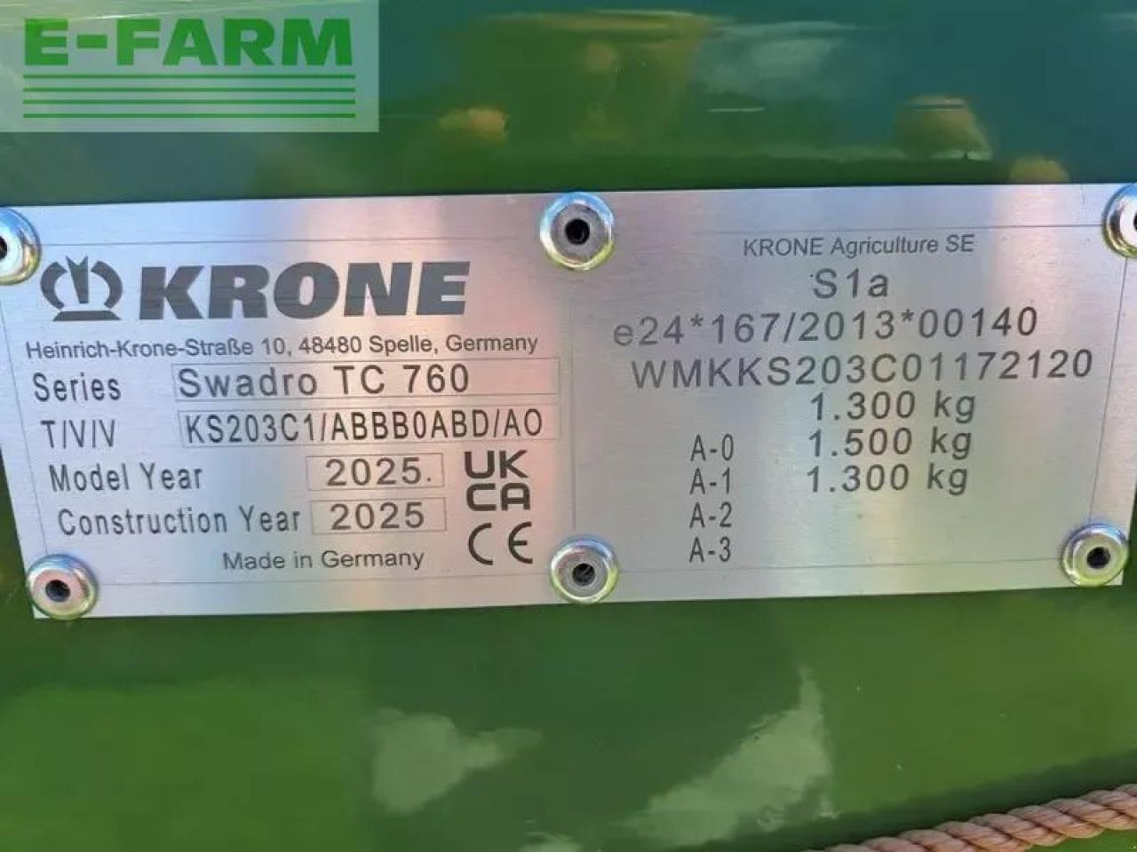 Krone swadro tc 760 - Høyvender: bilde 5 Krone swadro tc 760 - Høyvender: bilde 5