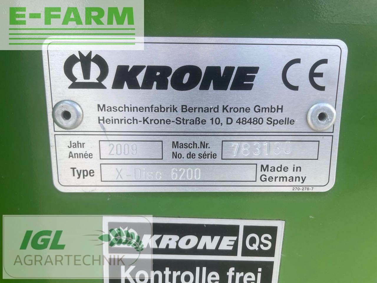 Krone xdisc 6200 - Tilbehør for forhøster: bilde 5 Krone xdisc 6200 - Tilbehør for forhøster: bilde 5