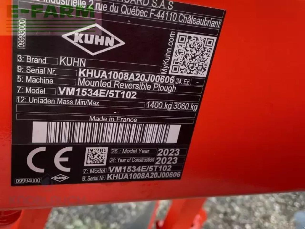 Kuhn varimaster 153 4e5t - Plog: bilde 4 Kuhn varimaster 153 4e5t - Plog: bilde 4
