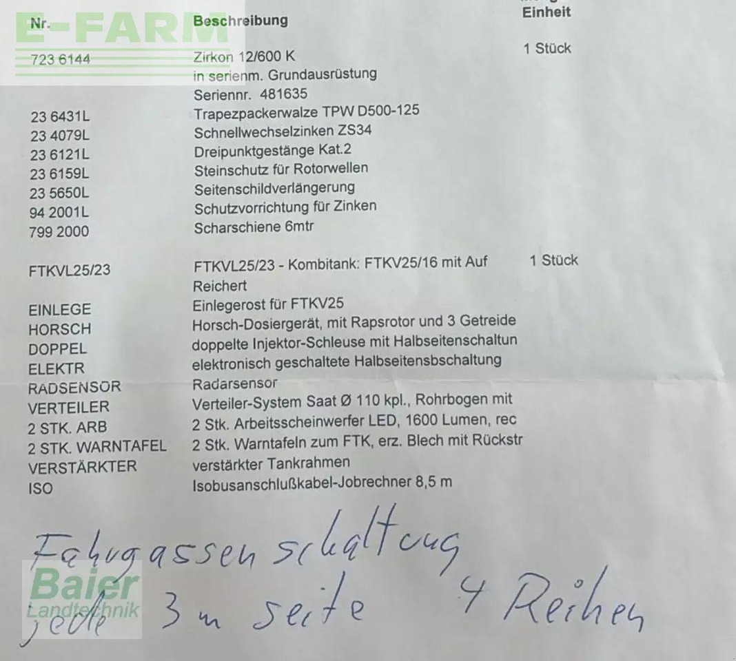 Lemken zirkon 12/600 - Kombisåmaskin: bilde 5 Lemken zirkon 12/600 - Kombisåmaskin: bilde 5