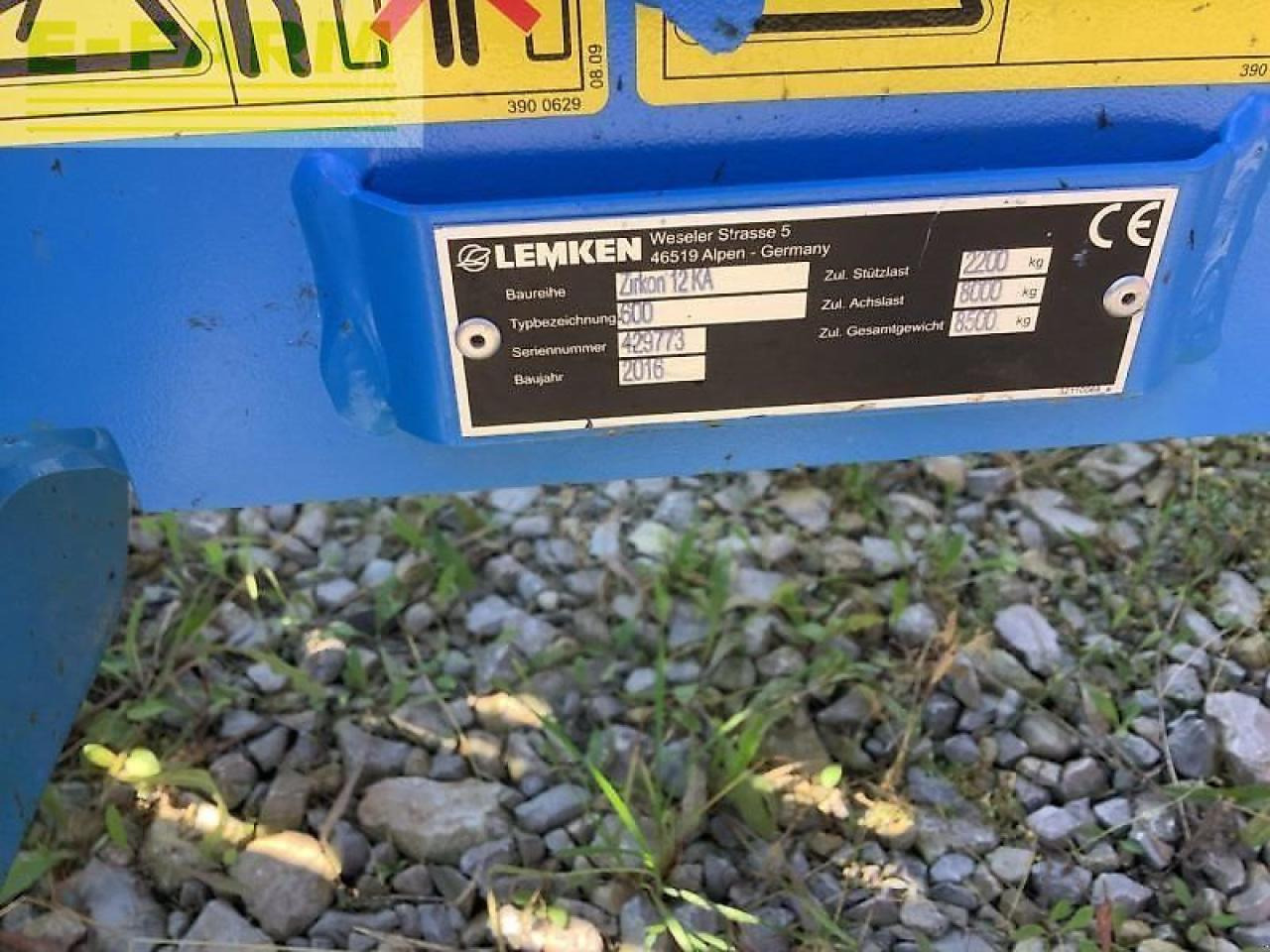 Lemken zirkon 12 mit fahrwerk - Jordforbedring maskin: bilde 4 Lemken zirkon 12 mit fahrwerk - Jordforbedring maskin: bilde 4