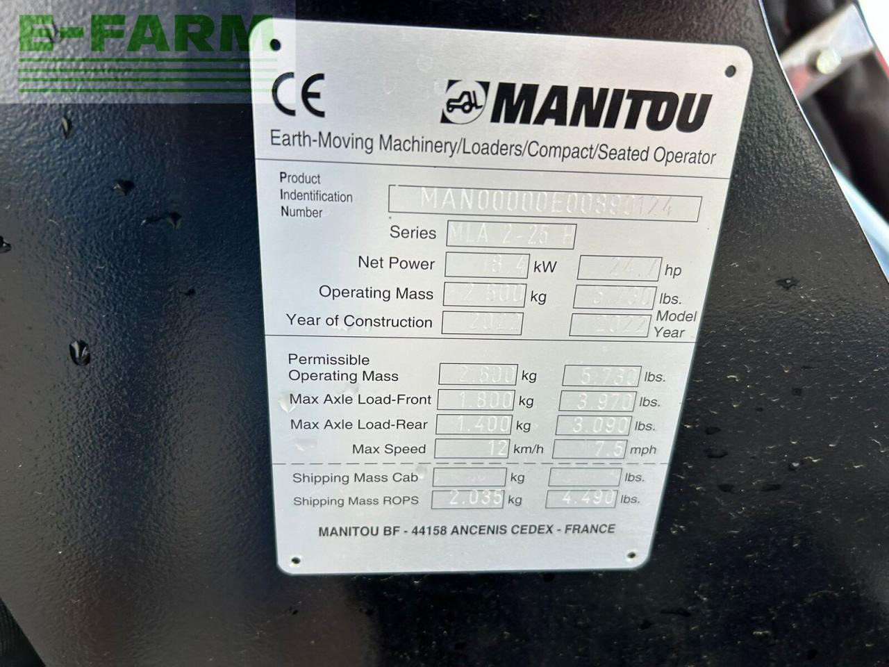 Minigraver Manitou hoflader mla 2-25: bilde 12