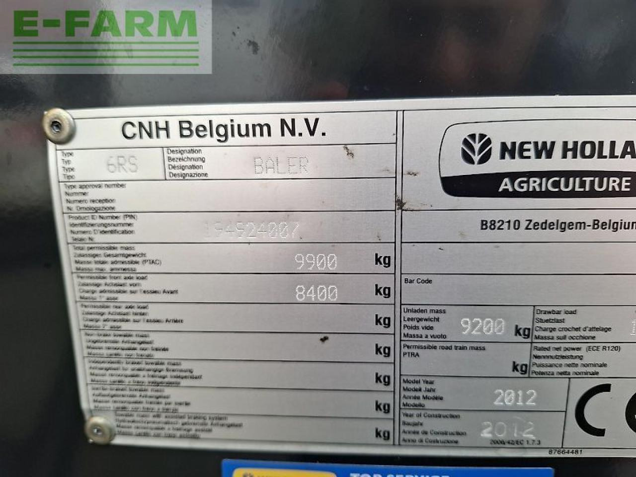 New Holland bb 9070 - Firkantpresse: bilde 4 New Holland bb 9070 - Firkantpresse: bilde 4