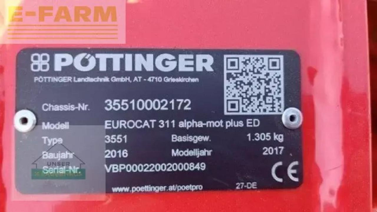 Pöttinger alpha motion eurocat 311plus e - Slåmaskin: bilde 2 Pöttinger alpha motion eurocat 311plus e - Slåmaskin: bilde 2
