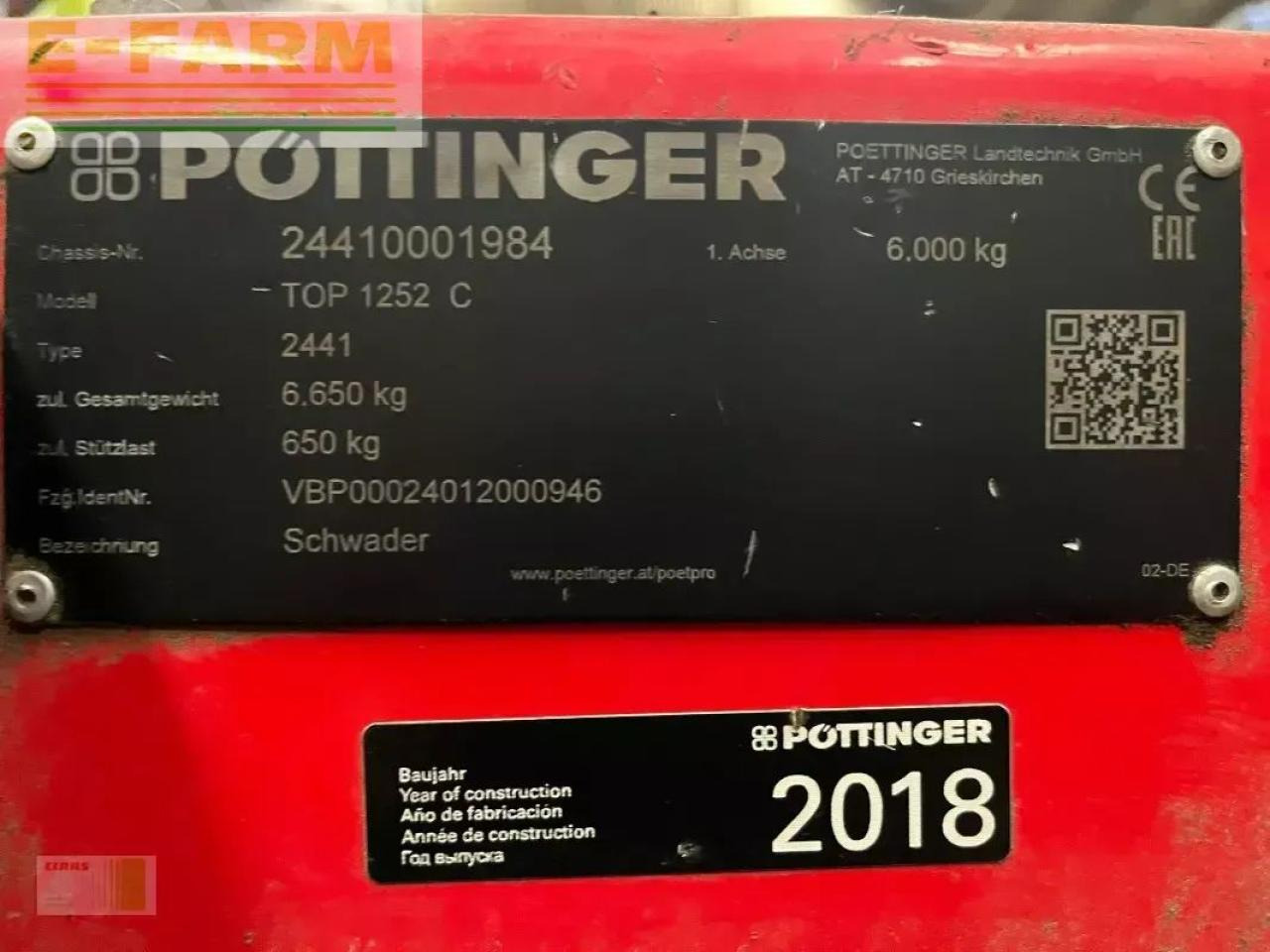 Pöttinger top 1252 c - Høyvender: bilde 3 Pöttinger top 1252 c - Høyvender: bilde 3