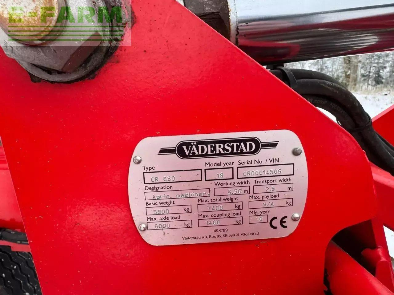 Jordforbedring maskin Väderstad carrier 650: bilde 13