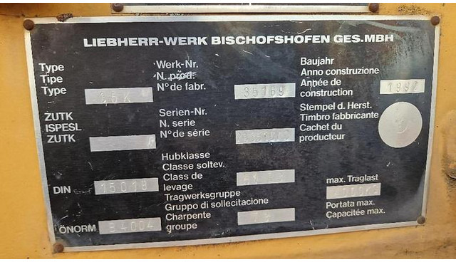 Selvreisende kran Liebherr 35K Schnellbaukran: bilde 9