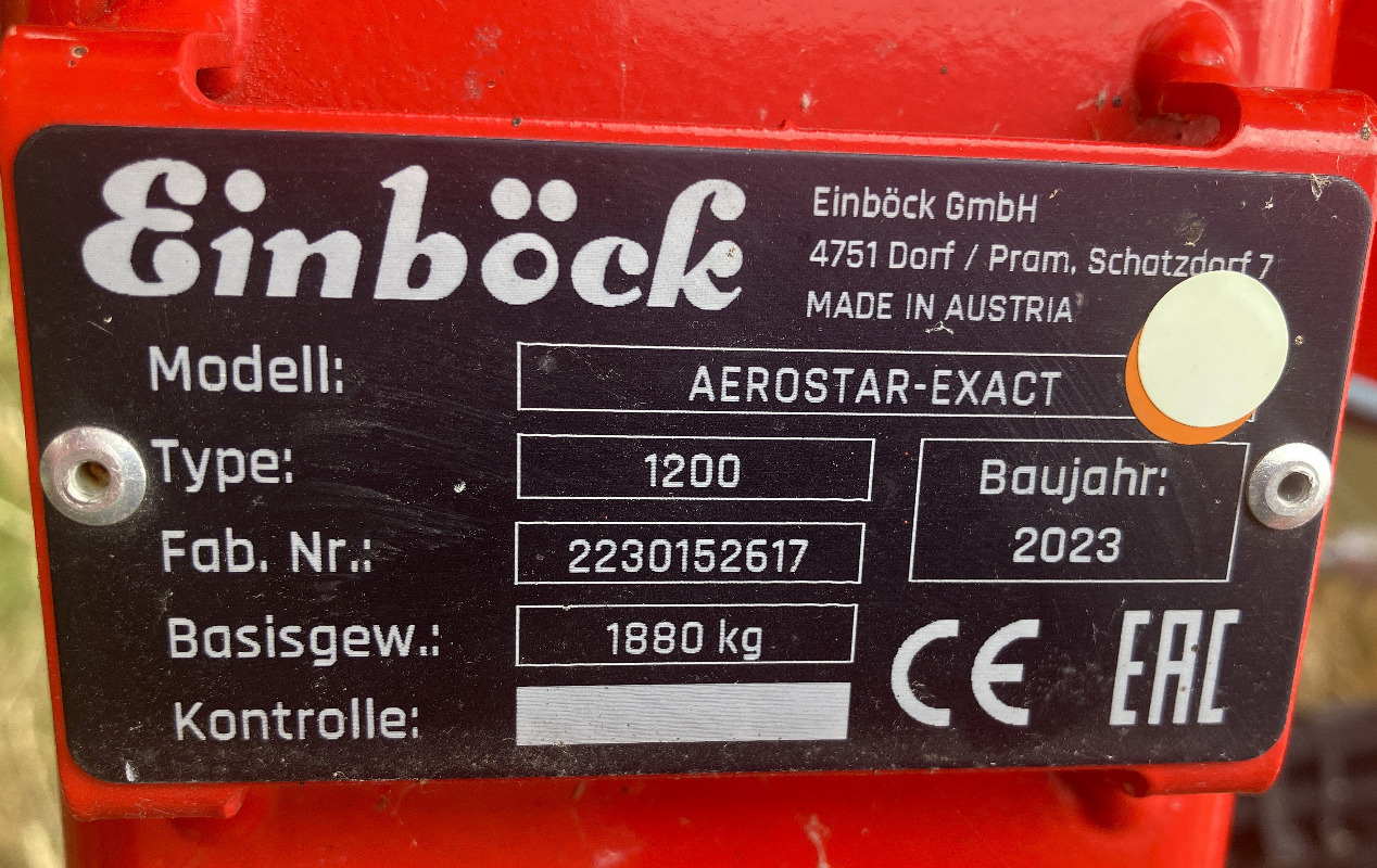 Einböck Aerostar-Exact 1200 - Gjødselutstyr: bilde 2 Einböck Aerostar-Exact 1200 - Gjødselutstyr: bilde 2