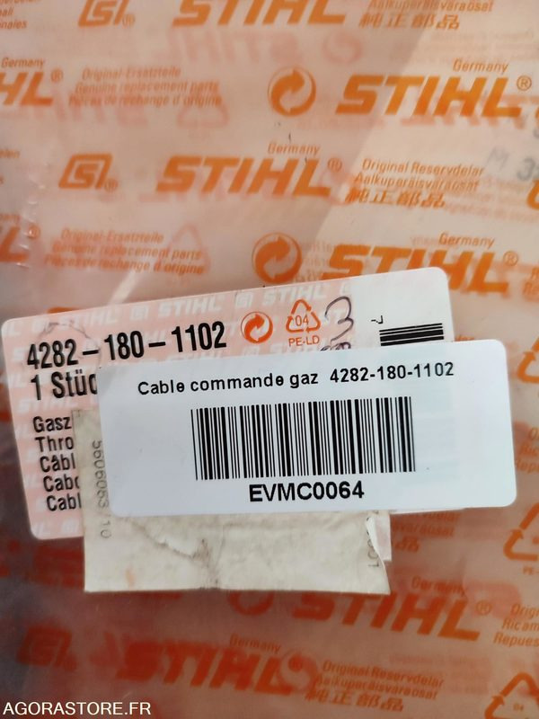 Lot de 4 câbles de commande de gaz STIHL pour matériel espaces verts - Verktøy/ Utstyr: bilde 2 Lot de 4 câbles de commande de gaz STIHL pour matériel espaces verts - Verktøy/ Utstyr: bilde 2