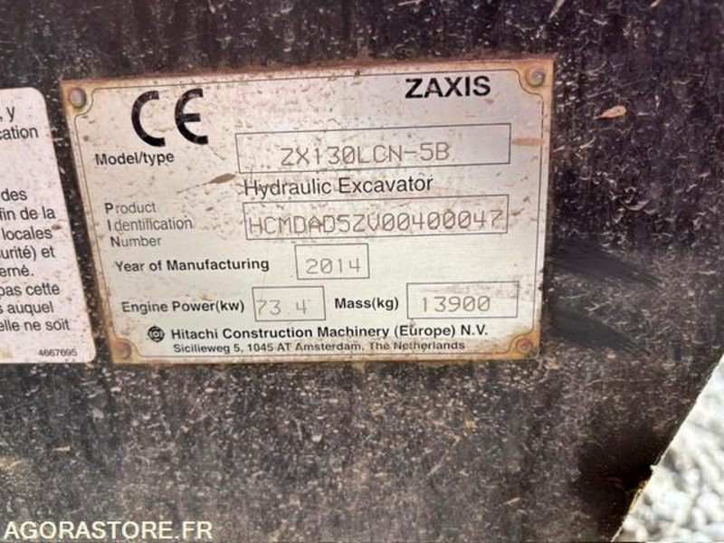 PELLE A CHENILLE ACIER HITACHI ZX130LCN-5B - Gravemaskin: bilde 4 PELLE A CHENILLE ACIER HITACHI ZX130LCN-5B - Gravemaskin: bilde 4