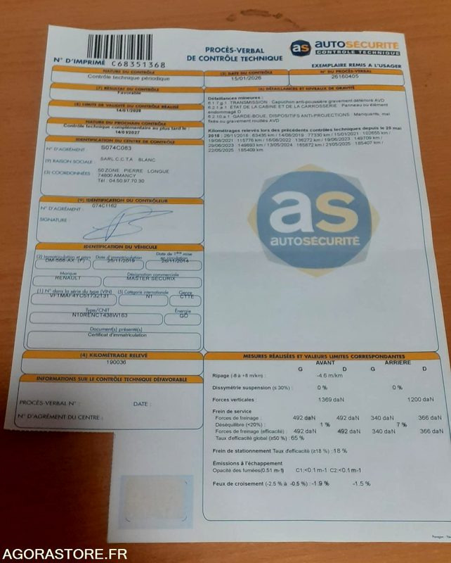 Kassebil RENAULT - MASTER - 2014 - 190035KM - DM566AX - P1511196: bilde 18