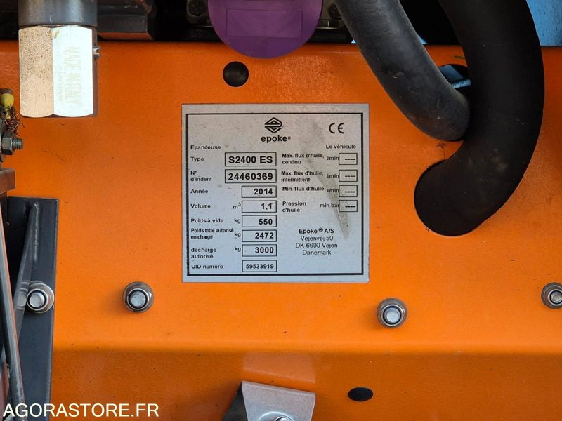 SALEUSE EPOKE S2400 ES 2014 AVEC MOTEUR AUXILIAIRE - Hageutstyr: bilde 2 SALEUSE EPOKE S2400 ES 2014 AVEC MOTEUR AUXILIAIRE - Hageutstyr: bilde 2